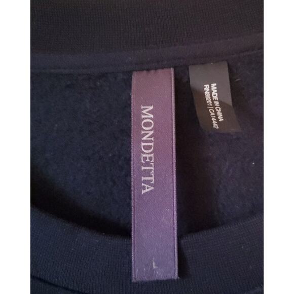 Mondetta Women's Black Sweatshirt Size L Pullover Large Front Pocket Outdoor - Picture 4 of 11